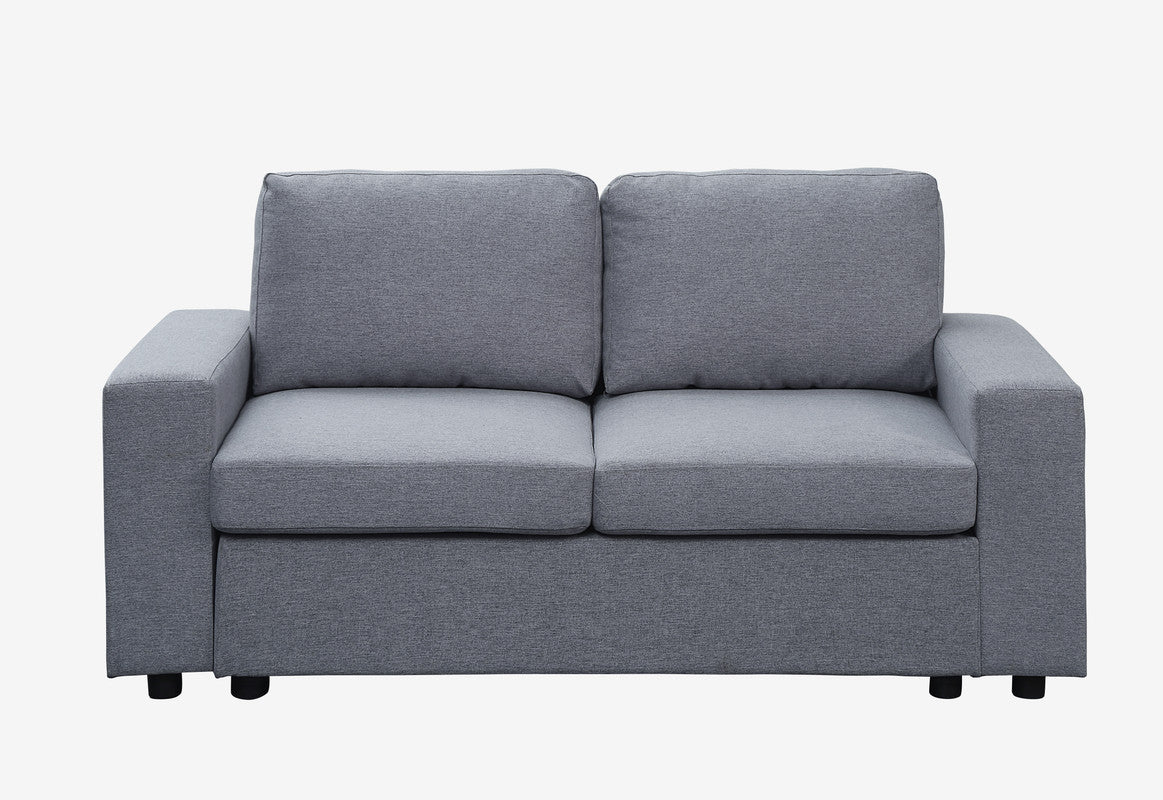 Lilola Home Brenton Light Gray Linen Loveseat