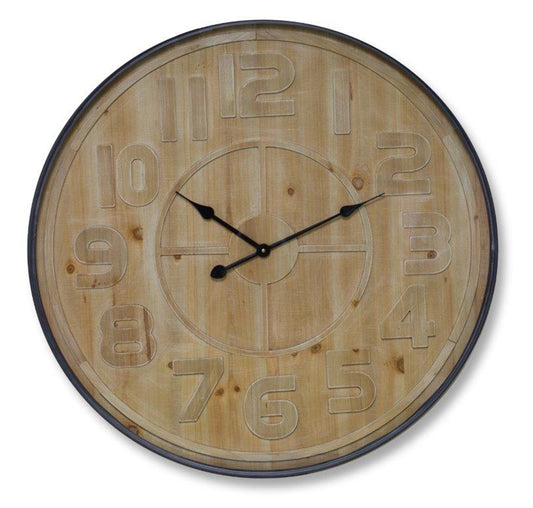 Wall Clock 31.5"D Mdf/Iron