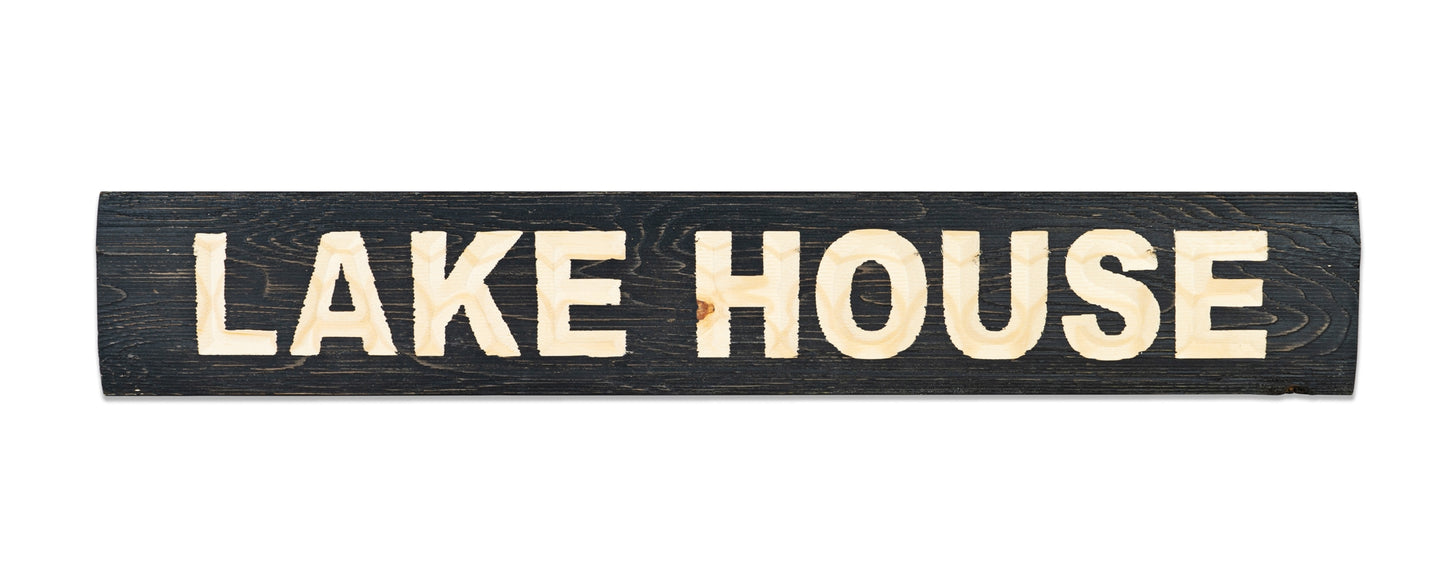 Lake House Sign 36"L x 6"H Wood