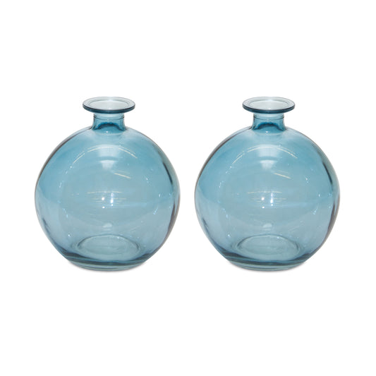 Vase (Set Of 2) 5.5"H Glass