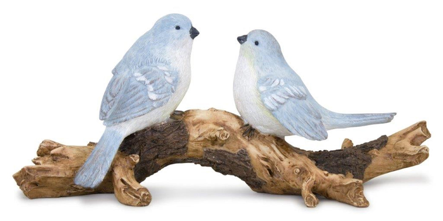 Birds On Branch 9.5"L x 4"H Resin
