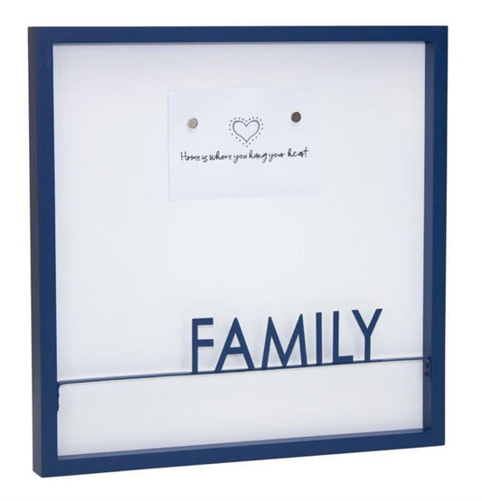 Family Memo Board 15.75"Sq Mdf/Iron