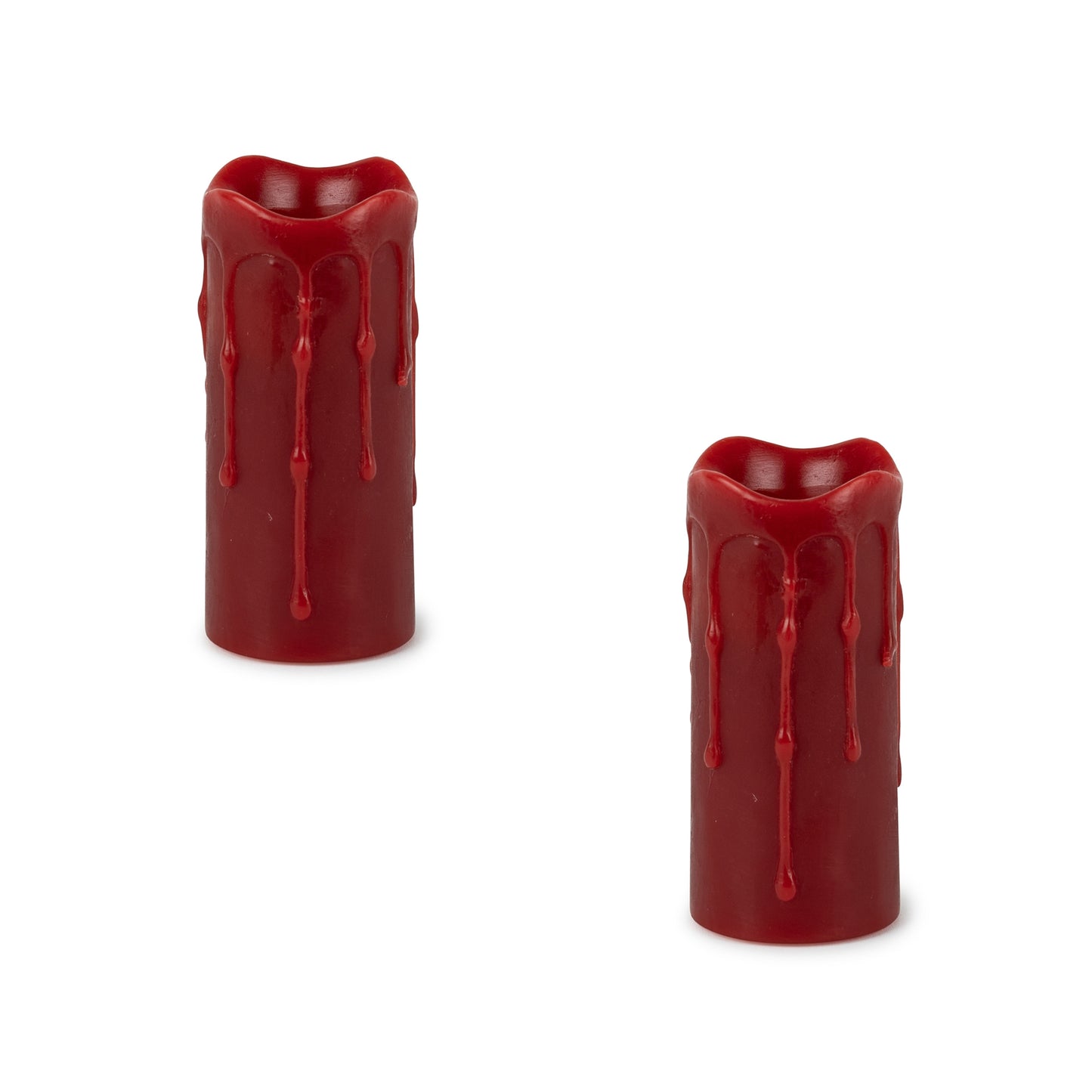 Led Wax Pillar Candle w/ Remote & 4/8h Timer (Set Of 2) 4" Wax/Plastic