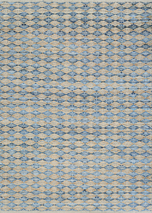 Couristan Nature's Elements Nautical Ripples Wheat-Denim Rug 4' x 6'