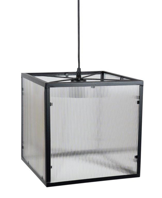 Hanging Lamp Max 40 Watt 12"Sq Iron/Acrylic (Cord Length Is 44"L)