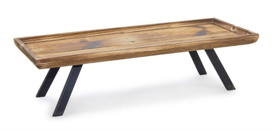 Tray 21.75"L x 9"W x 6"H Iron/Mdf