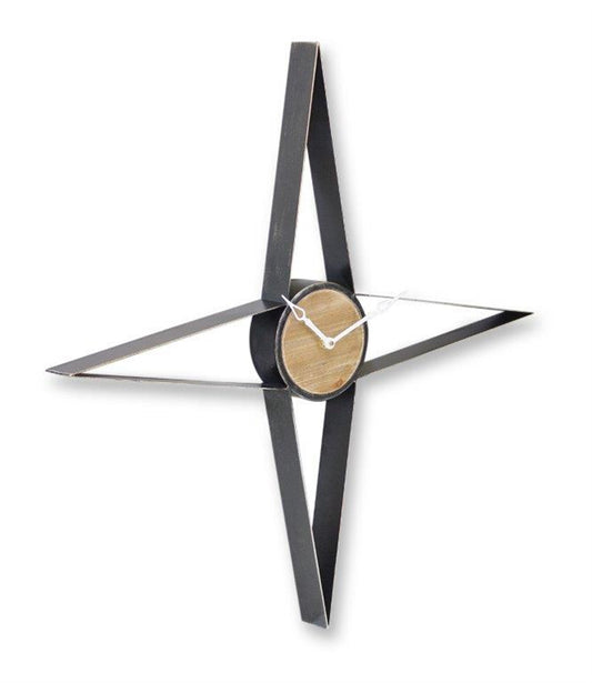 Wall Clock 27.25"L x 27.25"H Iron/Mdf