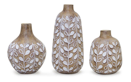 Vase (Set Of 3) 5.25"H, 6"H, 8.75"H Resin