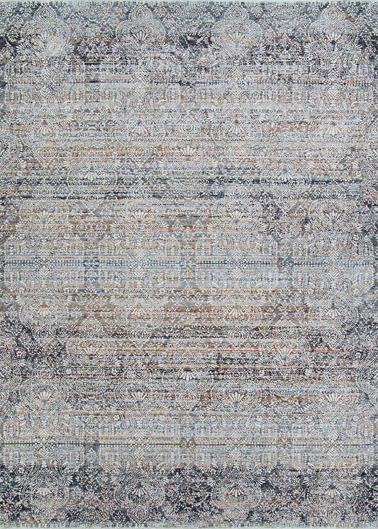 Couristan Luxor Barocco Multi-Antique Beige Pewter Rug 5'3" x 7'6"