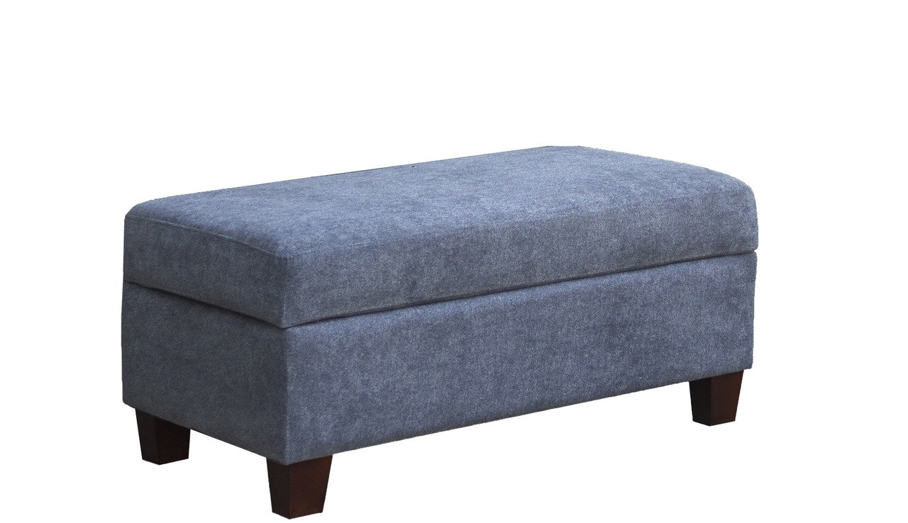 Diego Gray Fabric Sectional Sofa, Storage Ottoman, and 2 Accent Pillows