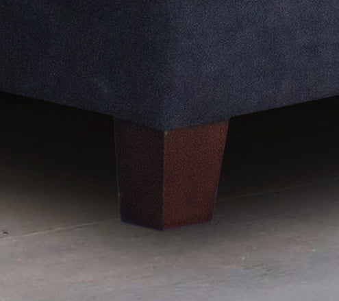 Diego Black Fabric Sectional Sofa, Storage Ottoman, and 2 Accent Pillows