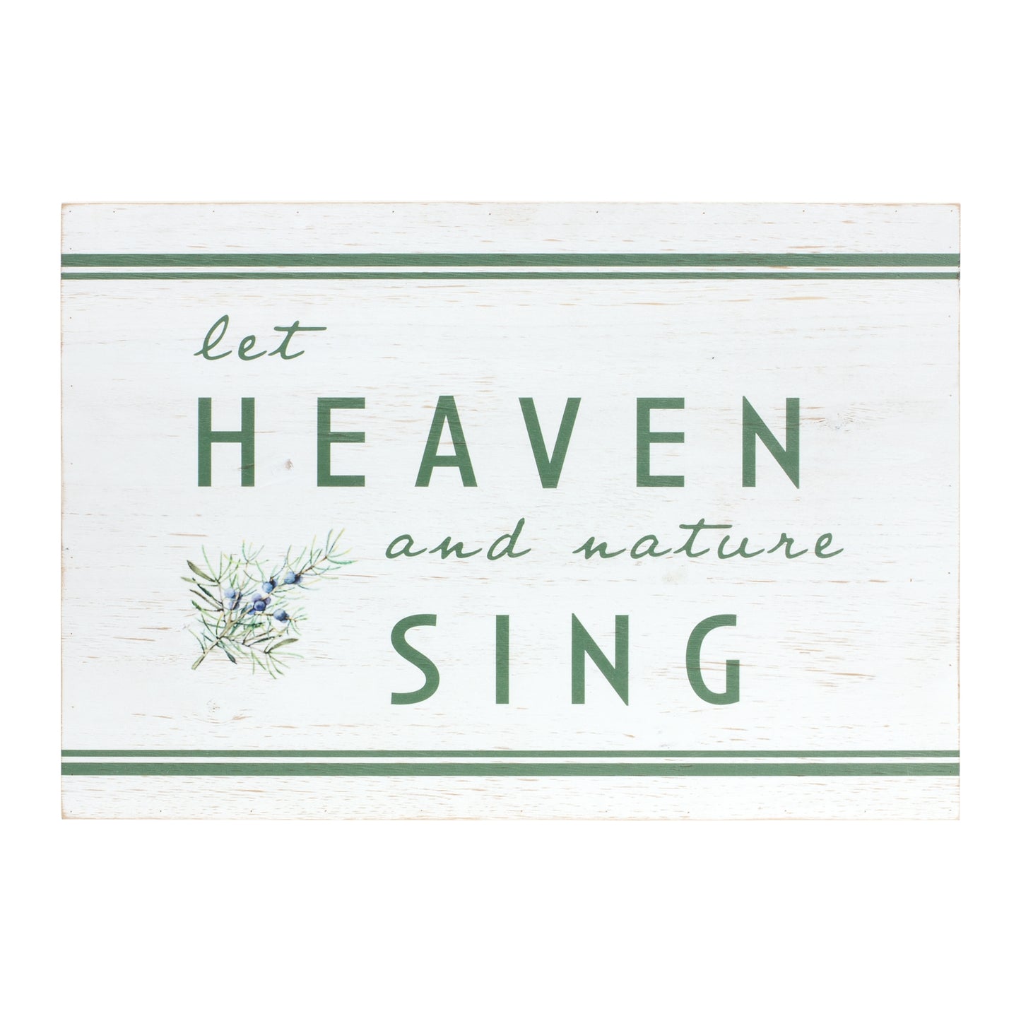 Heaven And Nature Sing Sign 20"L x 14"H Wood