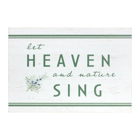 Heaven And Nature Sing Sign 20"L x 14"H Wood