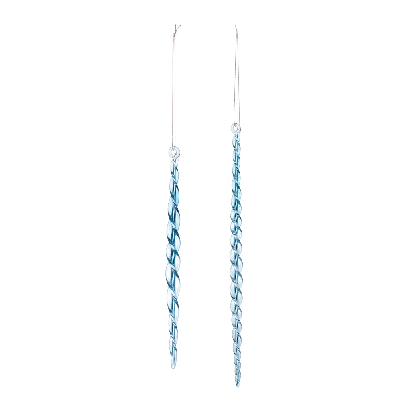 Icicle Twist (Set Of 12) 7"H, 10"H Glass