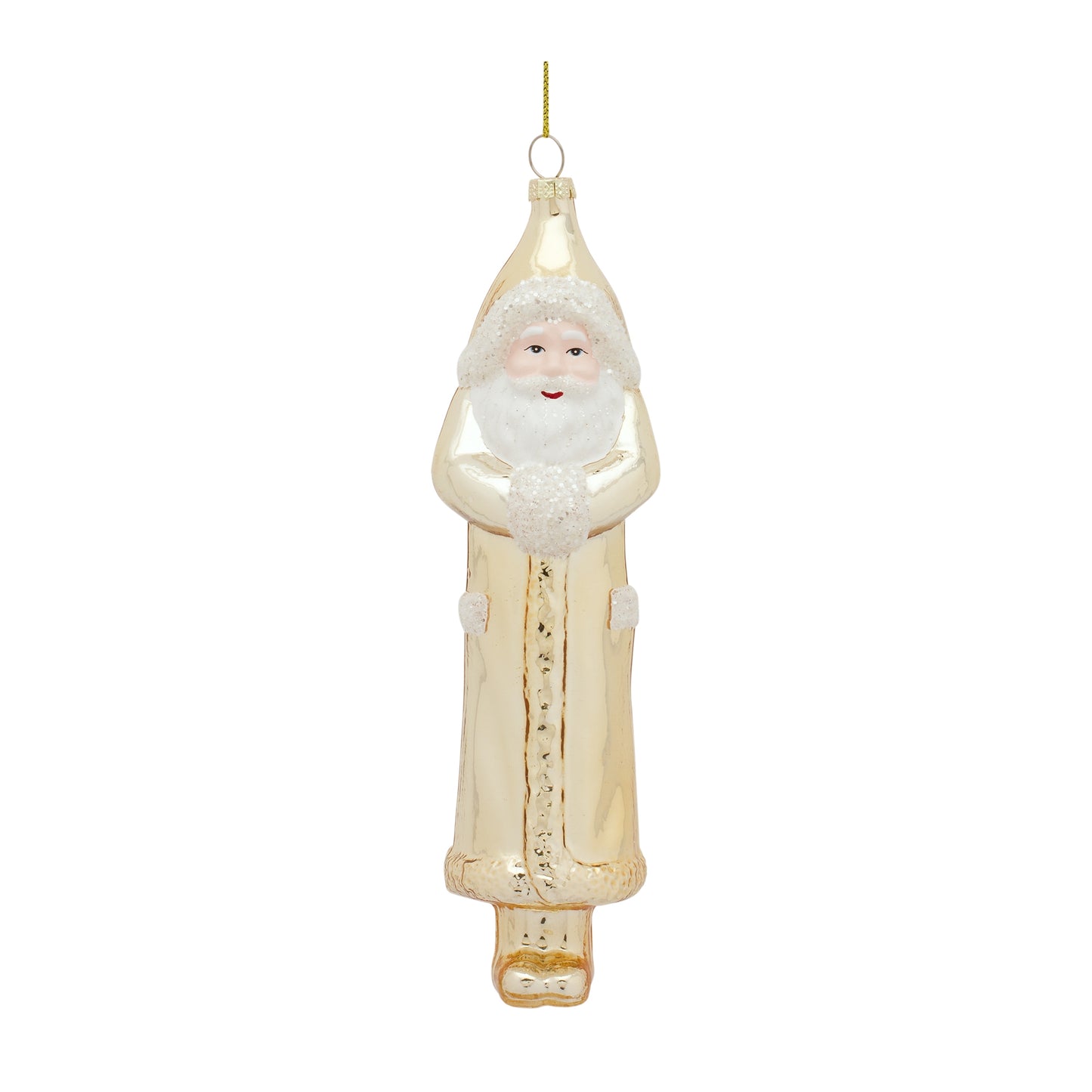 Santa Ornament (Set Of 12) 8.75"H Glass