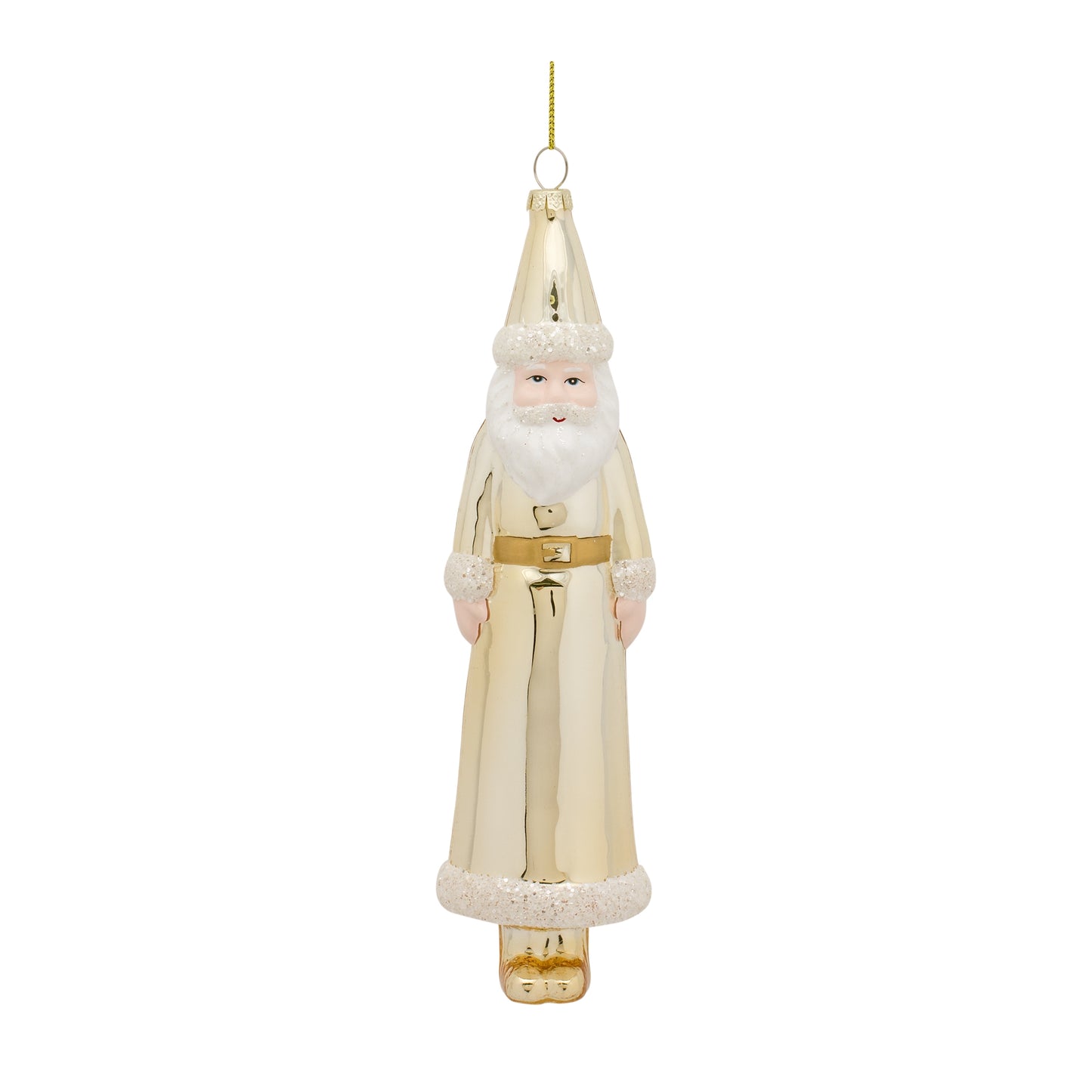 Santa Ornament (Set Of 12) 8.75"H Glass