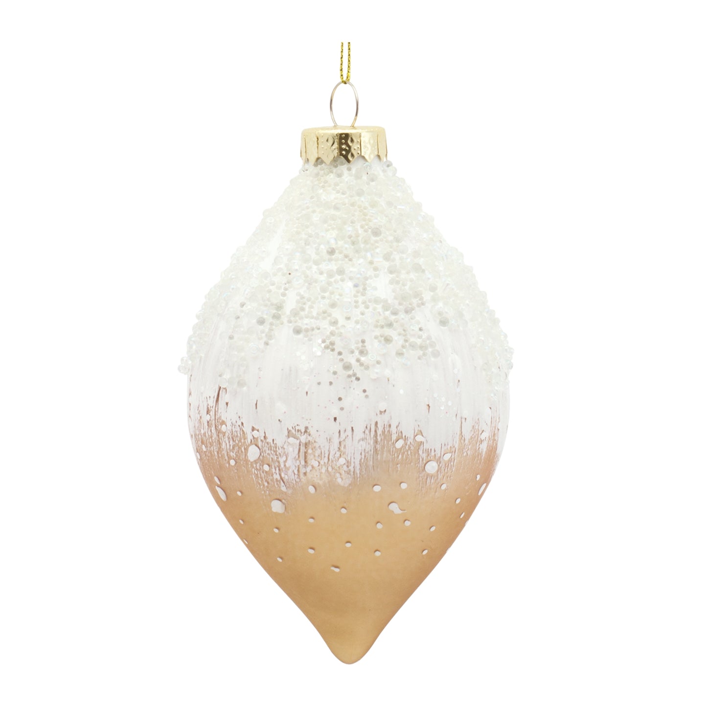 Ornament (Set Of 6) 5"H, 5"H, 5.75"H Glass, Gold