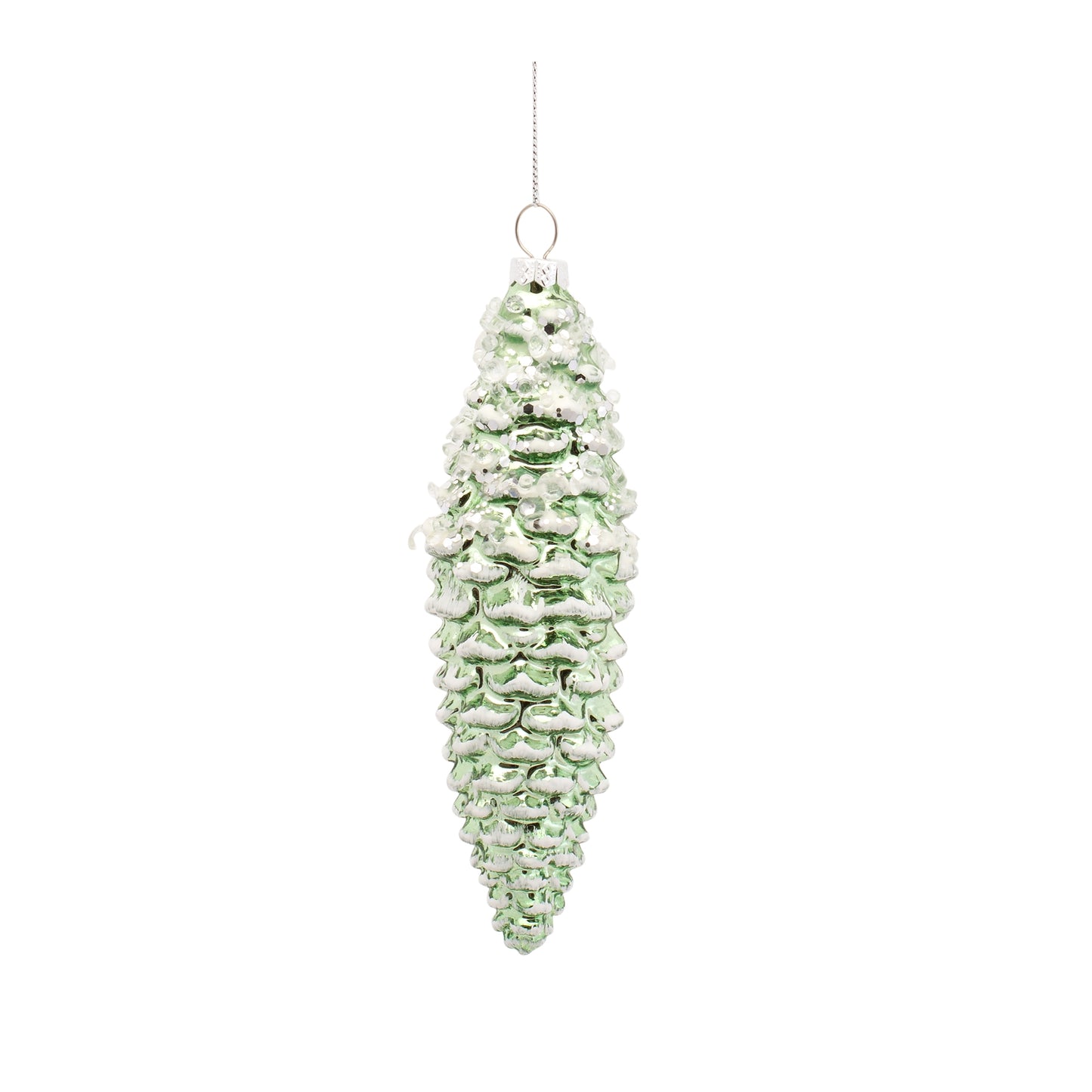 Pine Cone Ornament (Set Of 12) 6.25"H, 8"H Glass