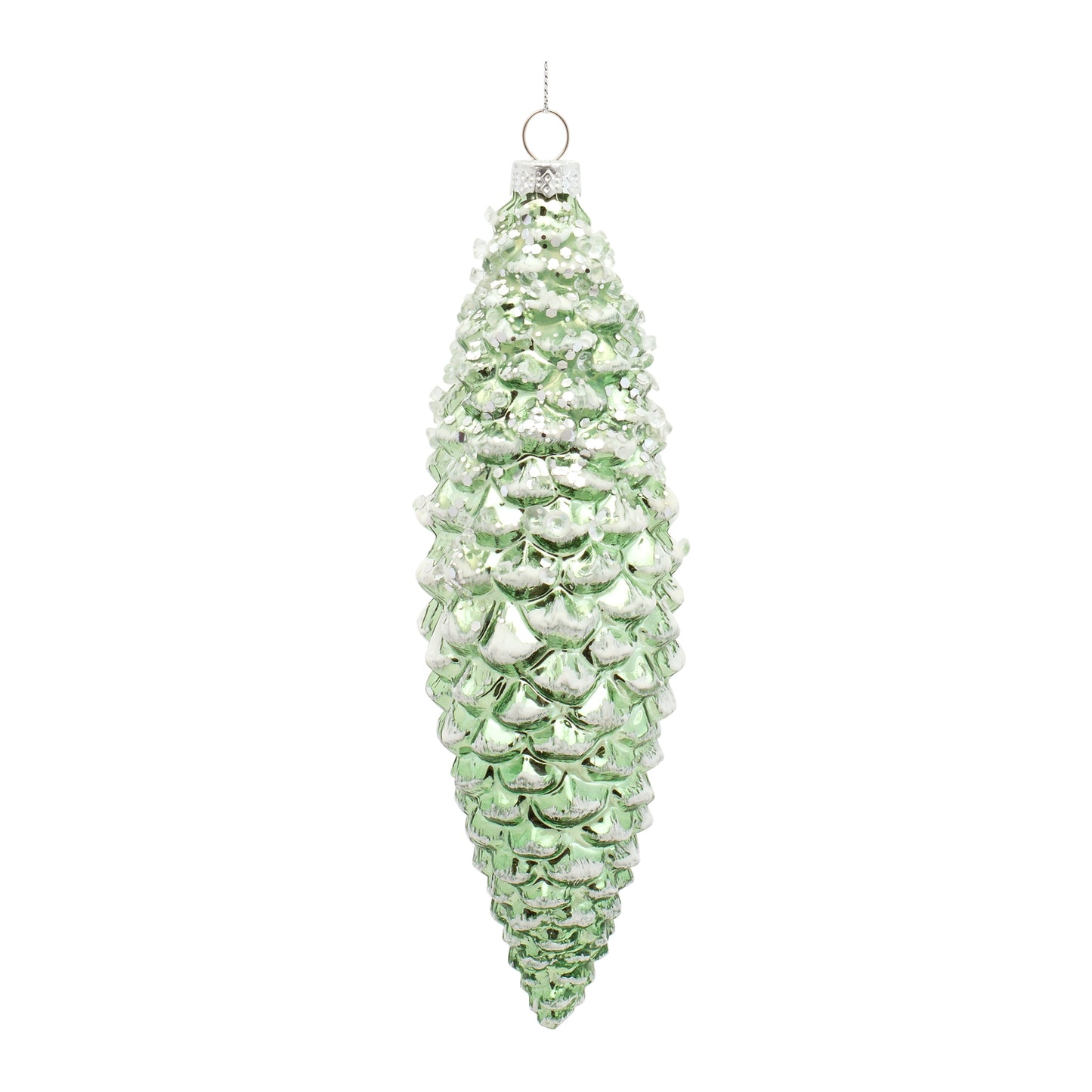 Pine Cone Ornament (Set Of 12) 6.25"H, 8"H Glass