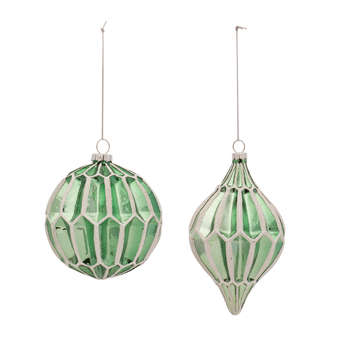 Ornament (Set Of 6) 4.5"H, 6"H Glass