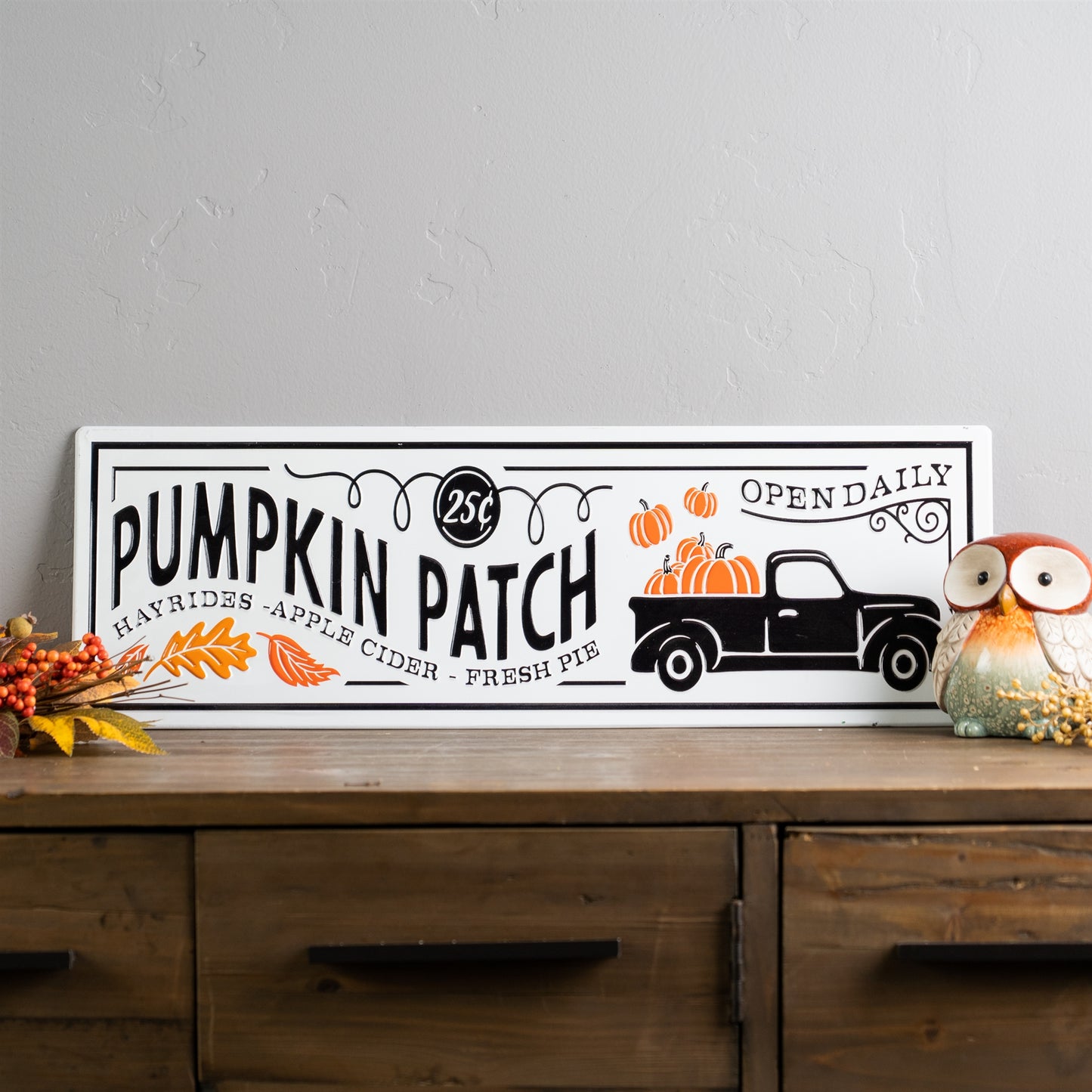 Pumpkin Patch Sign 26.5" x 6.75"H Iron