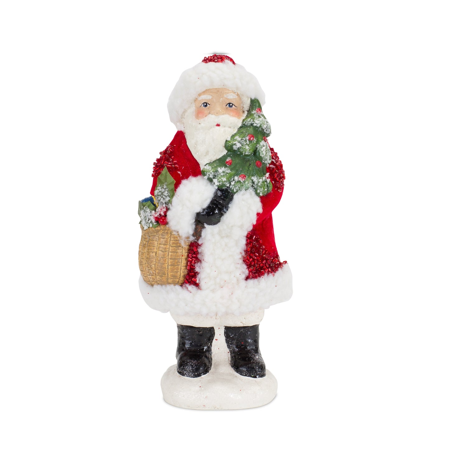 Santa (Set Of 3) 8.75"H Paper Pulp