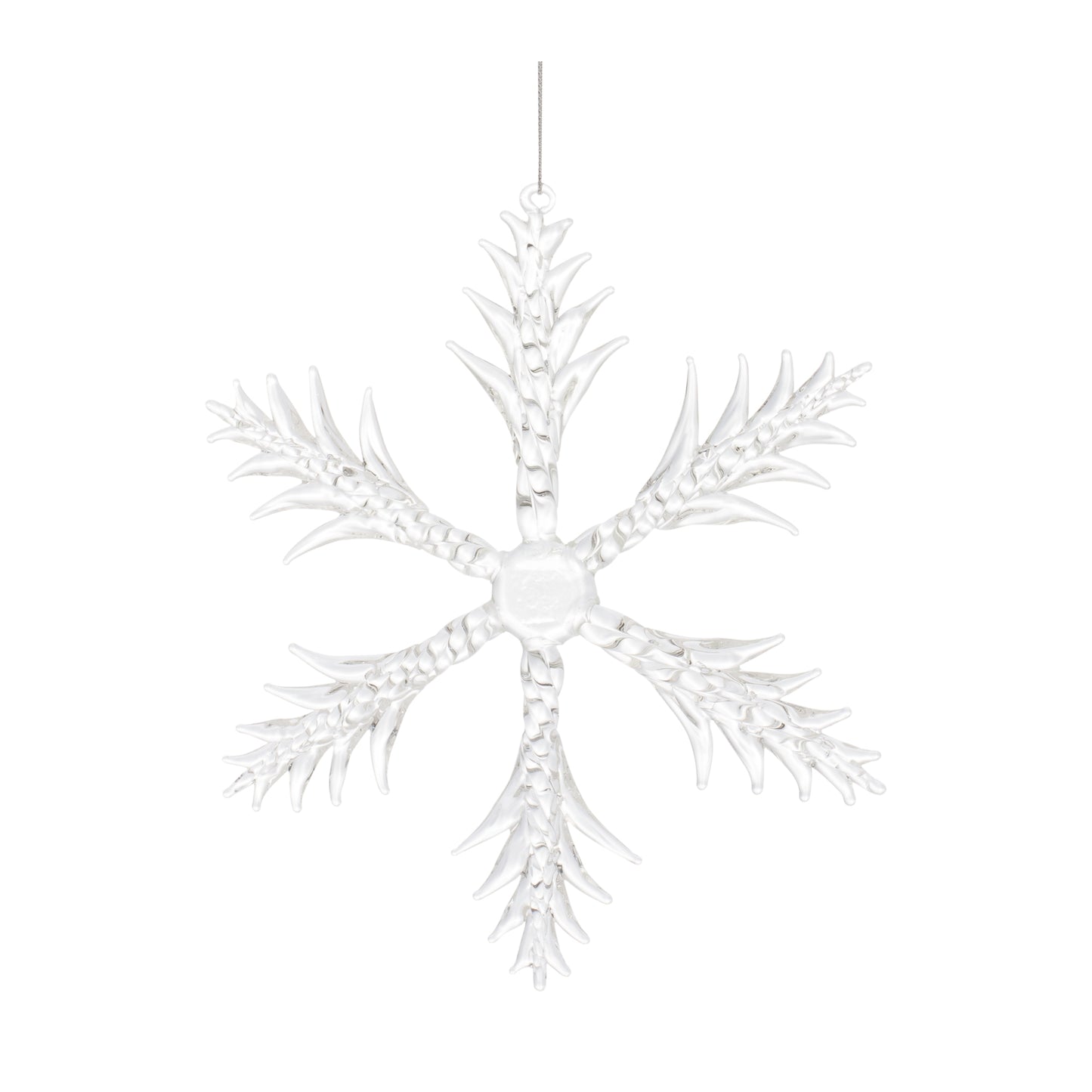 Snowflake (Set Of 6) 6.25"H Glass