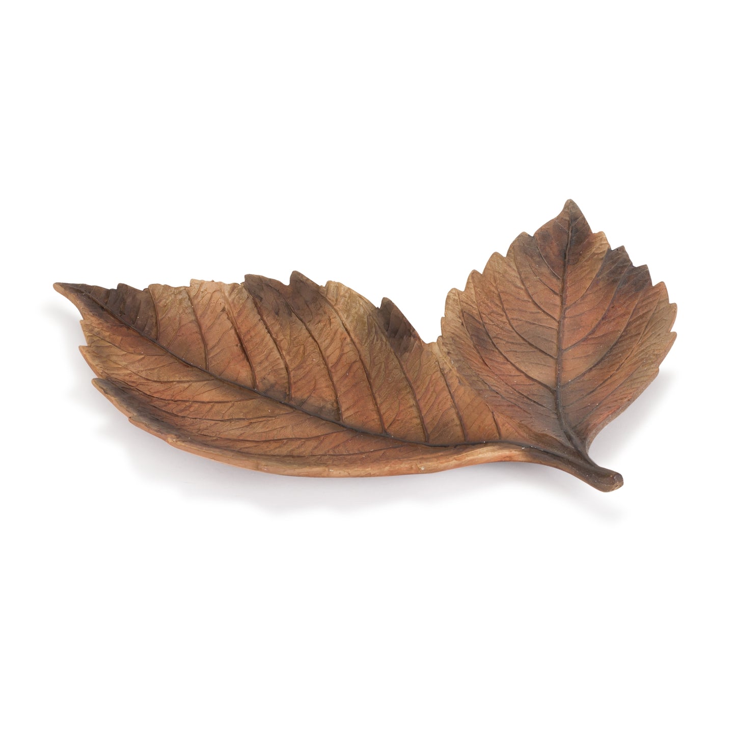 Leaf Plates (Set Of 2) 8"L x 8.75"W, 10"L x 12"H Resin