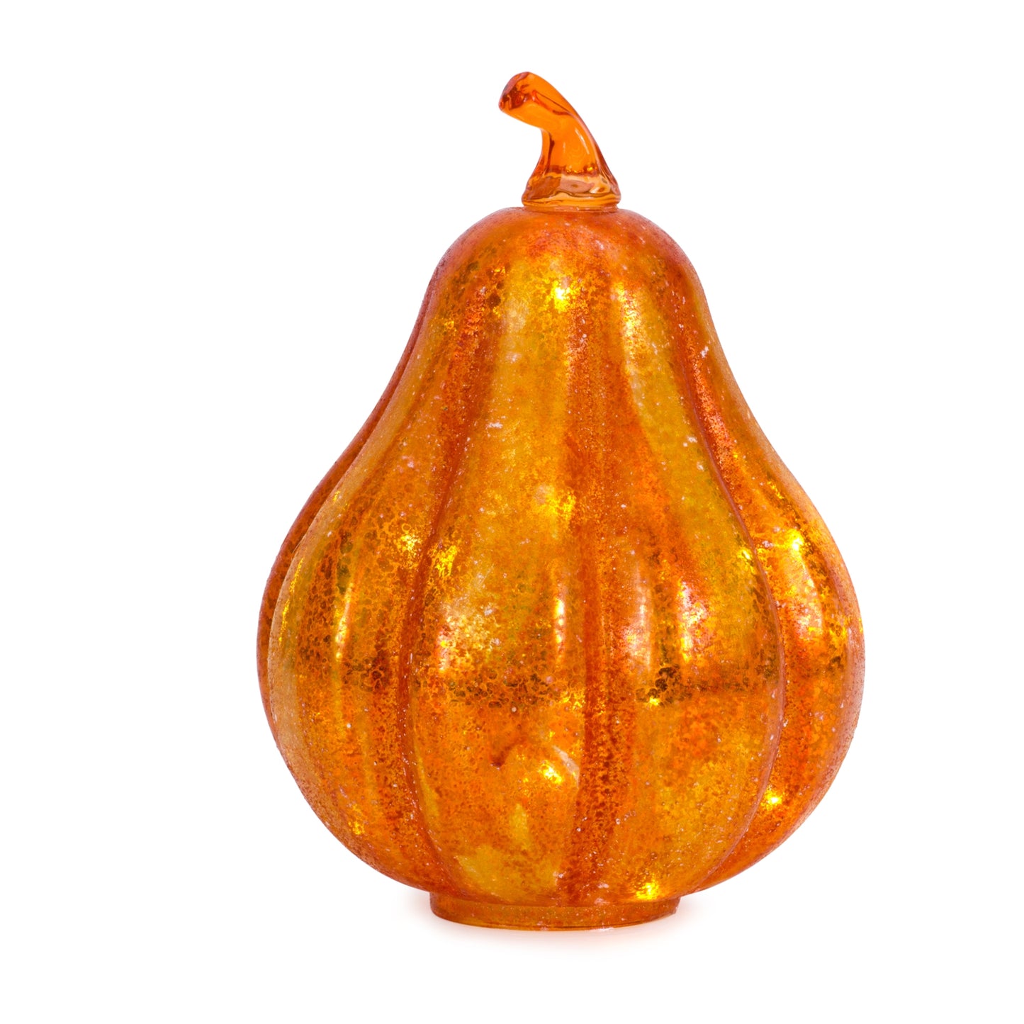 Led Pumpkin (Set Of 4) 6.25"H, 7.75"H, 7.75"H, 9.25"H Glass 6 Hr Timer