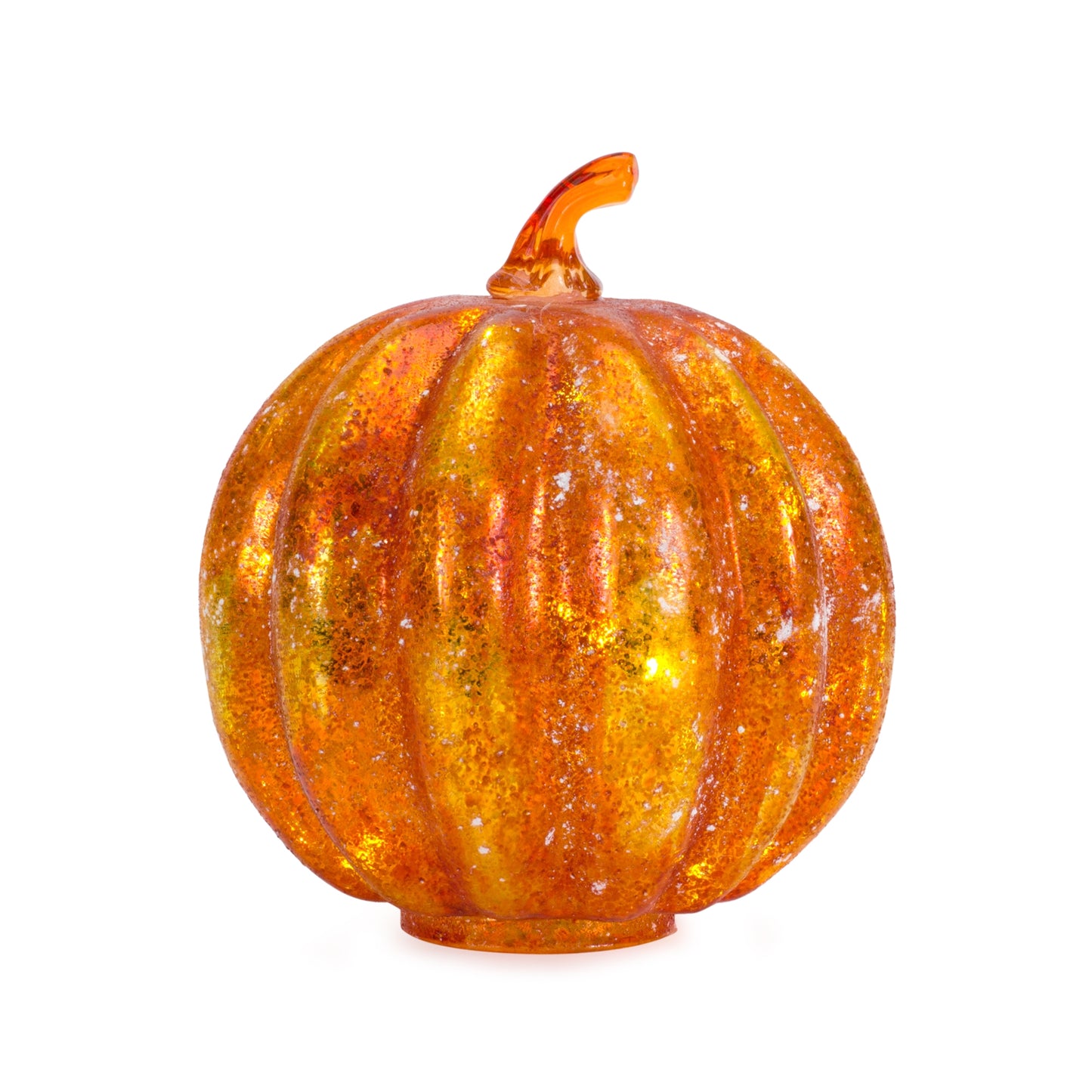 Led Pumpkin (Set Of 4) 6.25"H, 7.75"H, 7.75"H, 9.25"H Glass 6 Hr Timer