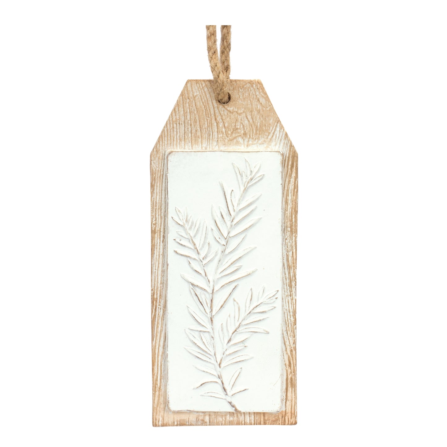 Pine Branch Tag (Set Of 6) 3.35"L x 5.25"H, 2.75"L x 6.75"H Resin