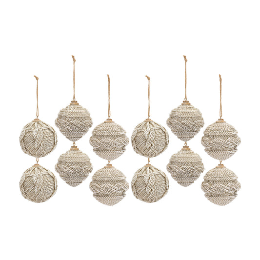 Ornament (Set Of 12) 3.5"D Resin