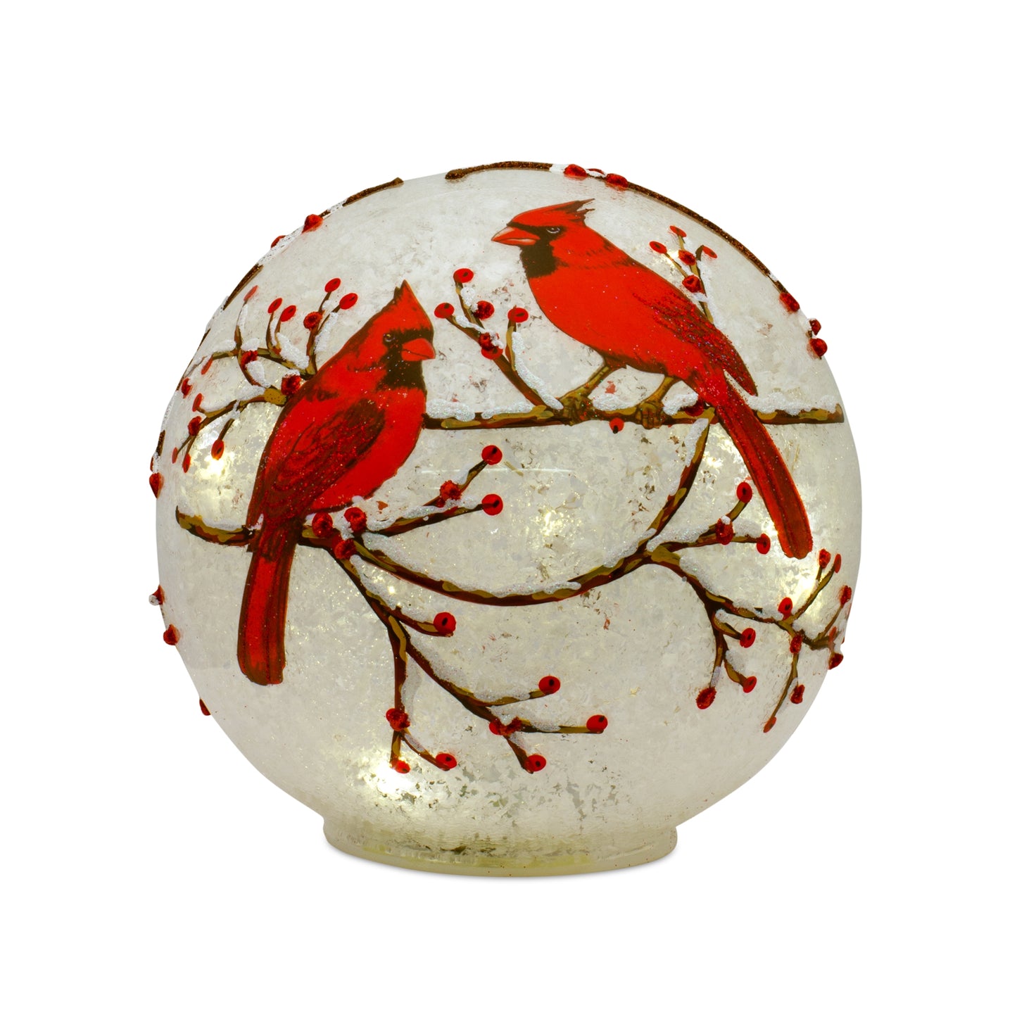 Led Cardinal Globe (Set Of 3) 4.5"D, 6"D, 7"D Glass 3 Aaa Batteries Not Included