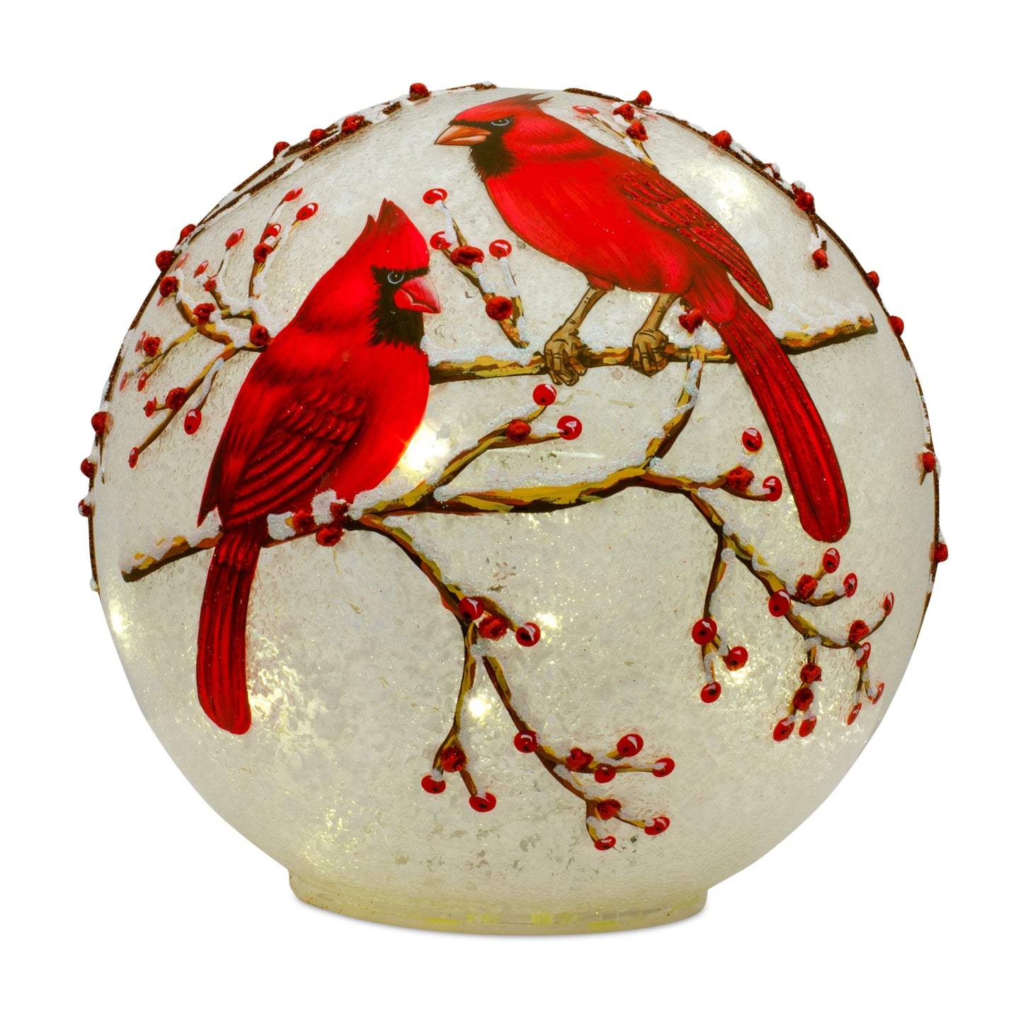 Led Cardinal Globe (Set Of 3) 4.5"D, 6"D, 7"D Glass 3 Aaa Batteries Not Included