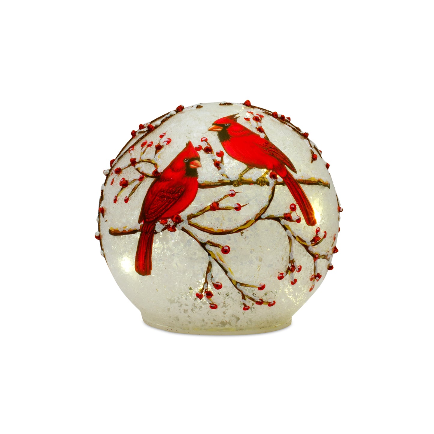 Led Cardinal Globe (Set Of 3) 4.5"D, 6"D, 7"D Glass 3 Aaa Batteries Not Included