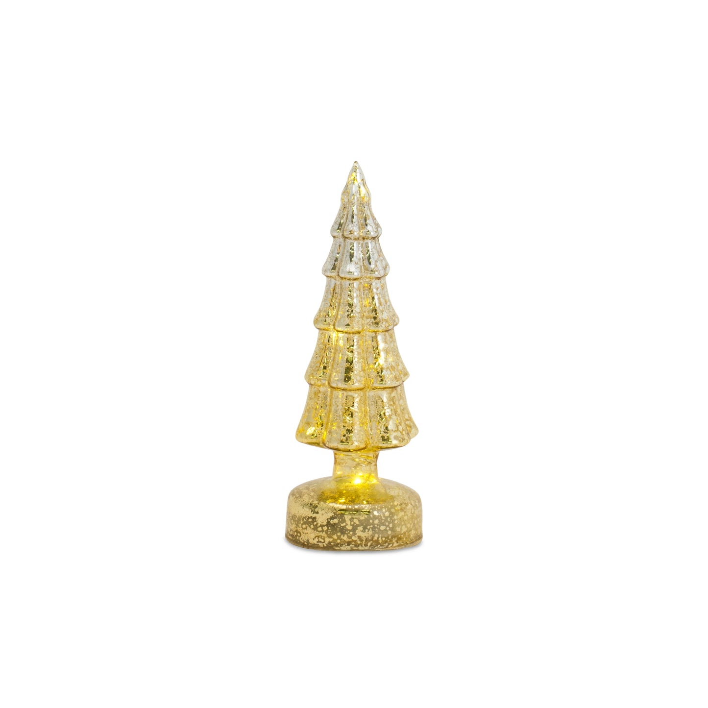 Led Tree (Set Of 3) 8"H, 11"H, 13"H Glass 6 Hr Timer 2 Aa Batteries Not Included