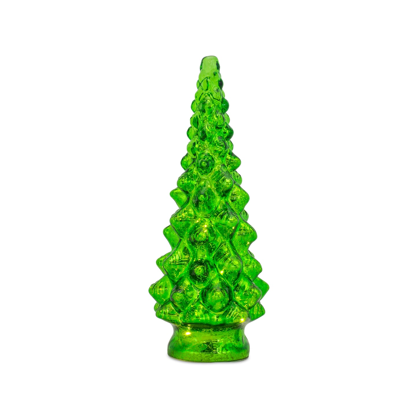 Led Tree (Set Of 3) 10"H, 13.25"H, 15.5"H Glass 3 Aa Batteries Not Included