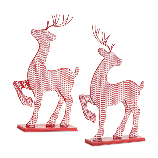 Deer (Set Of 2) 14.75"L x 23.75"H, 15"L x 24"H Iron