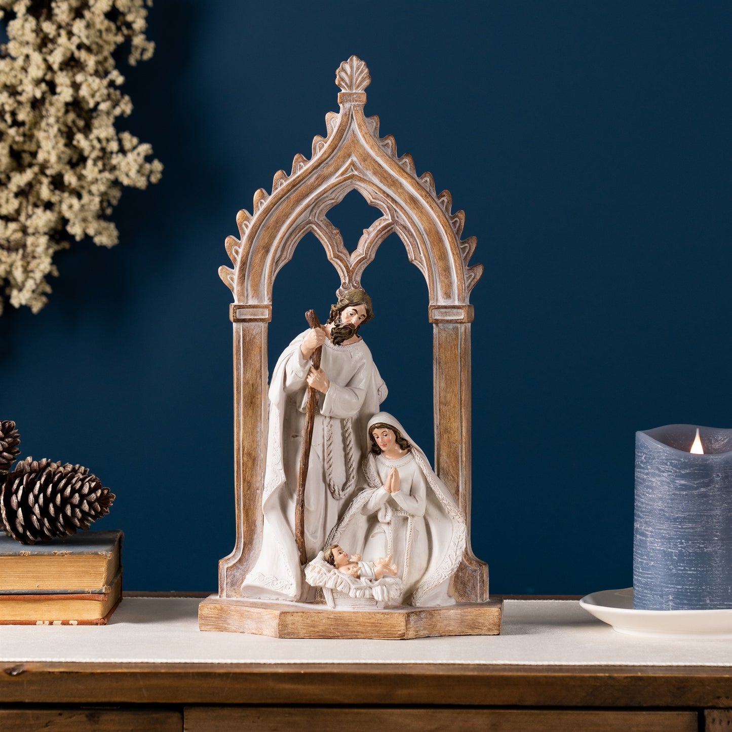 Holy Family Arch 17"H Resin