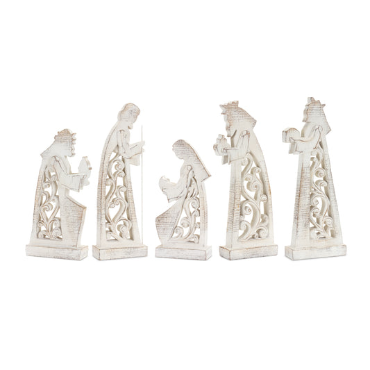 Nativity (Set Of 5) 21.5"H, 21.75"H, 21.75"H, 24.5"H, 24.75"H Resin