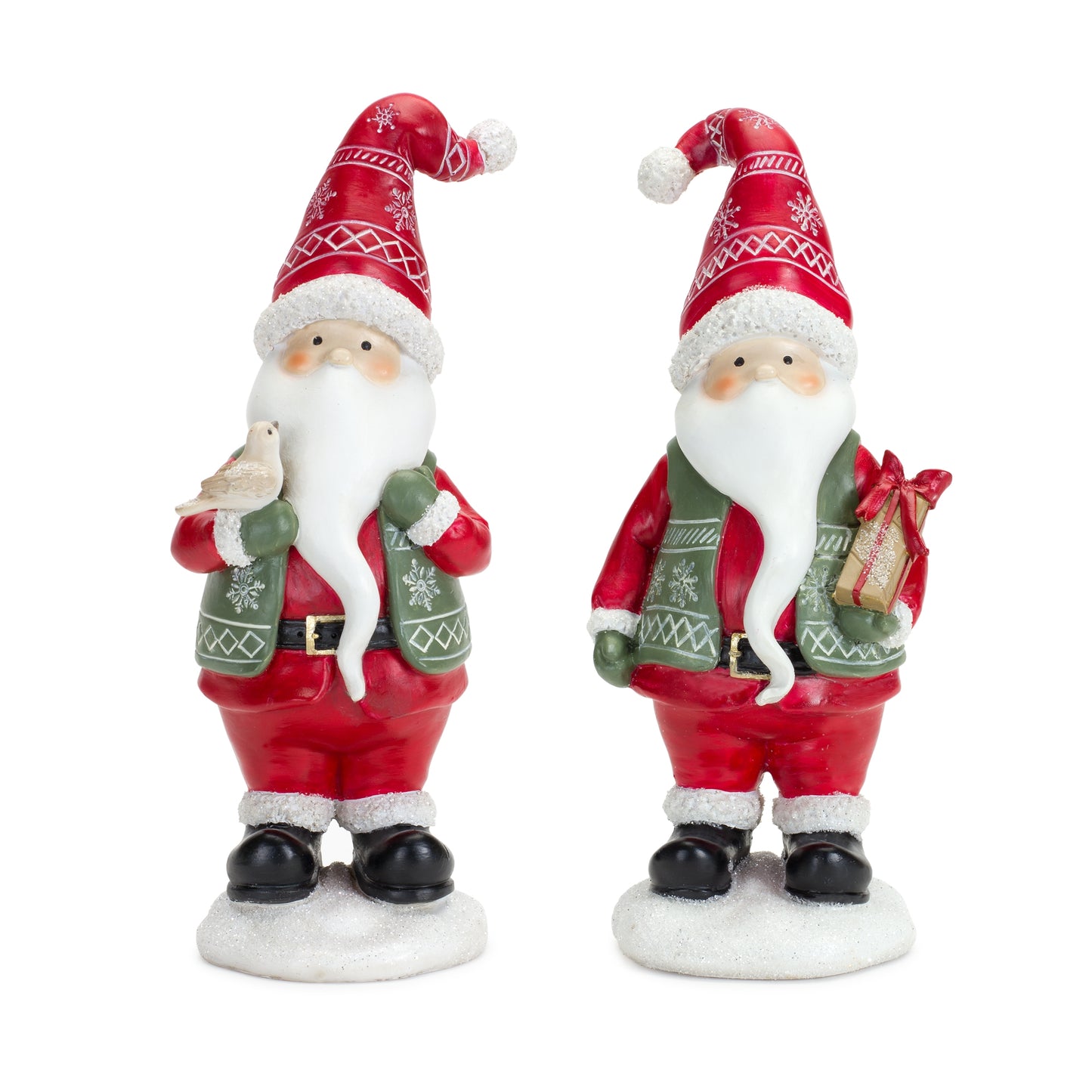 Santa (Set Of 2) 8.5"H Resin