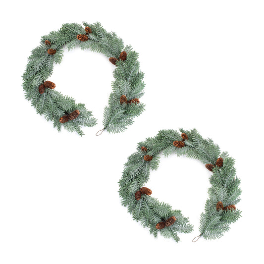 Pine Garland (Set Of 2) 61"L Plastic