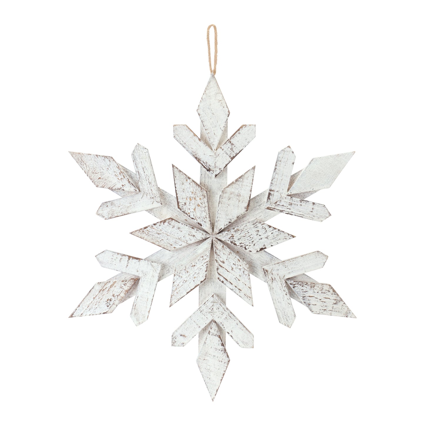 Snowflake Ornament (Set Of 6) 17.5"H Wood