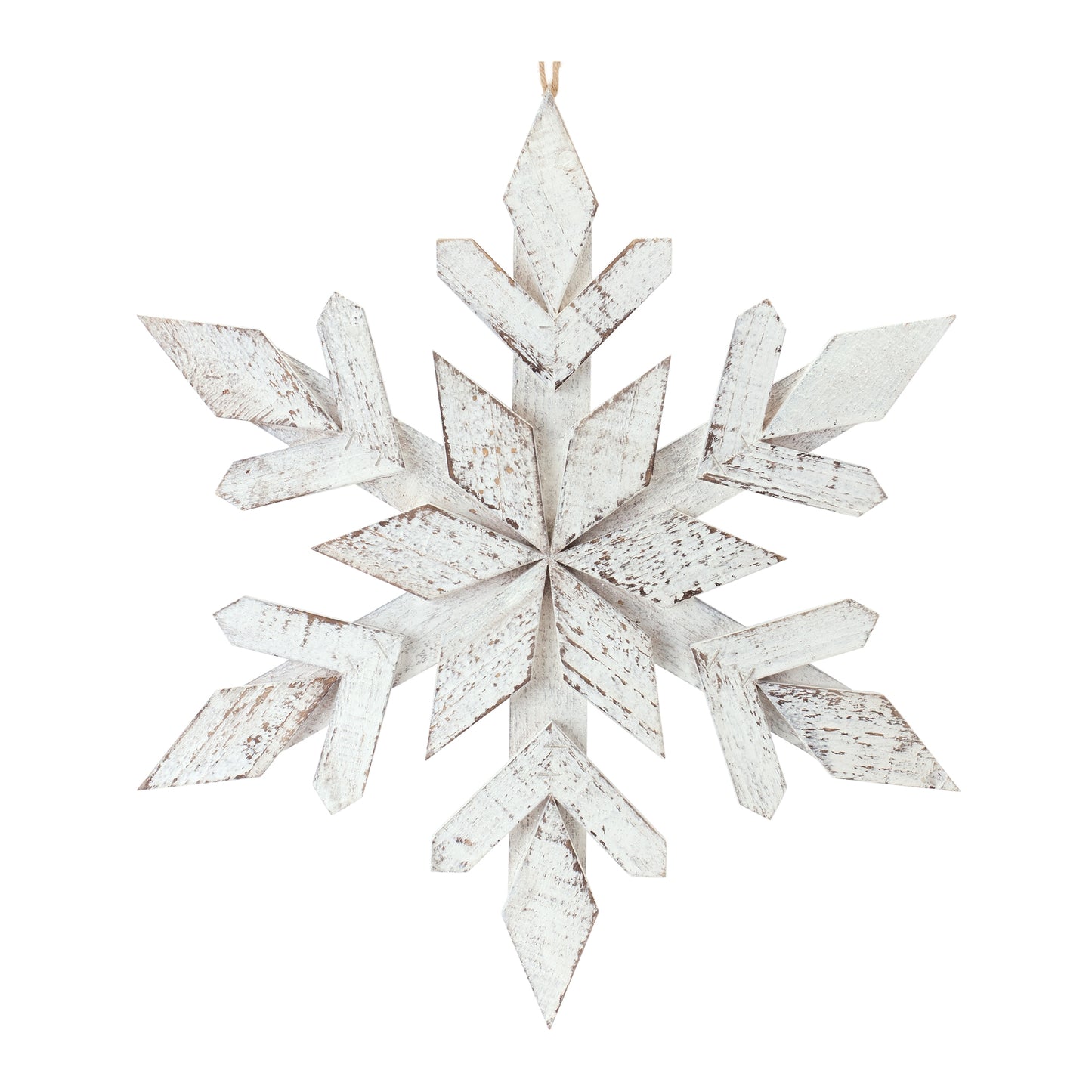 Snowflake Ornament (Set Of 6) 17.5"H Wood