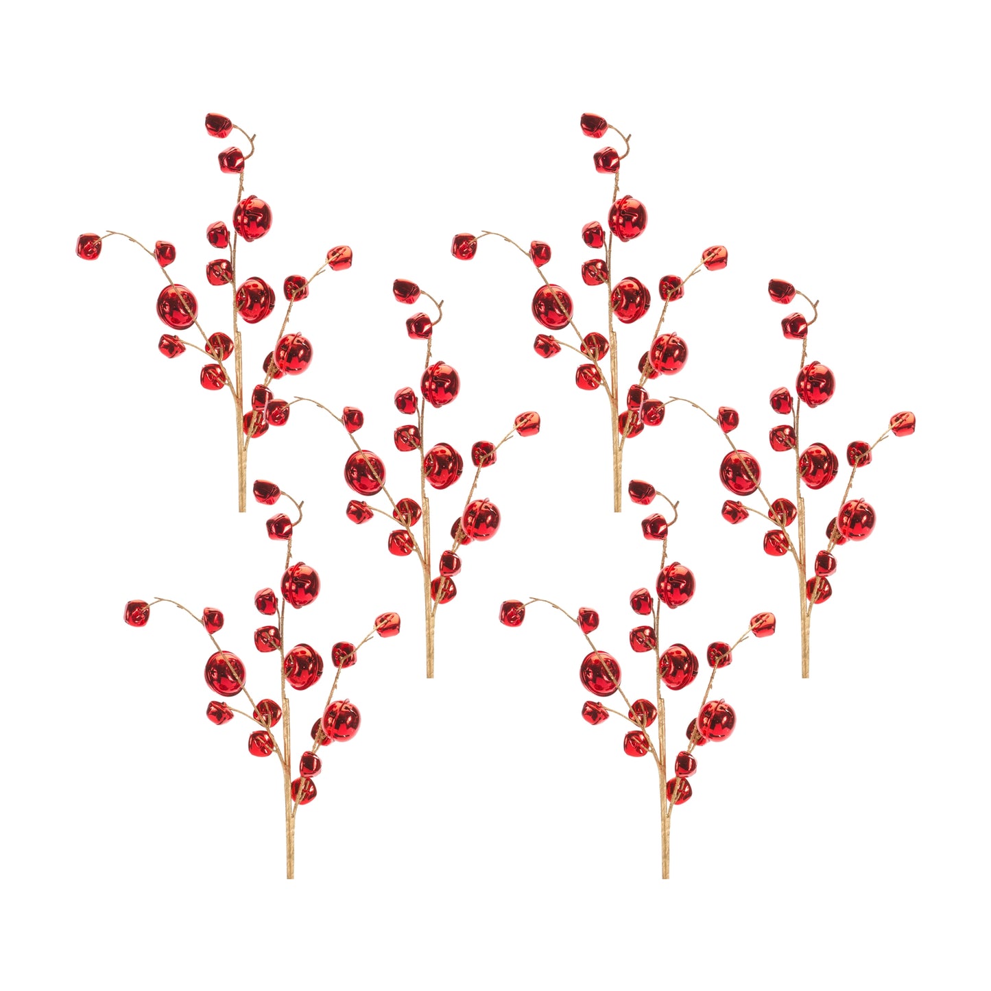 Sleigh Bell Spray (Set Of 6) 21"H Metal