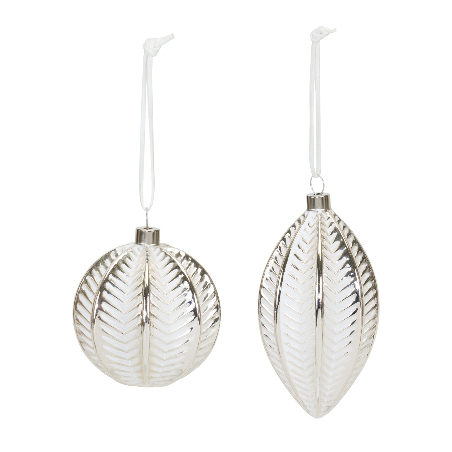 Ornament (Set Of 6) 4"H, 5.5"H Glass