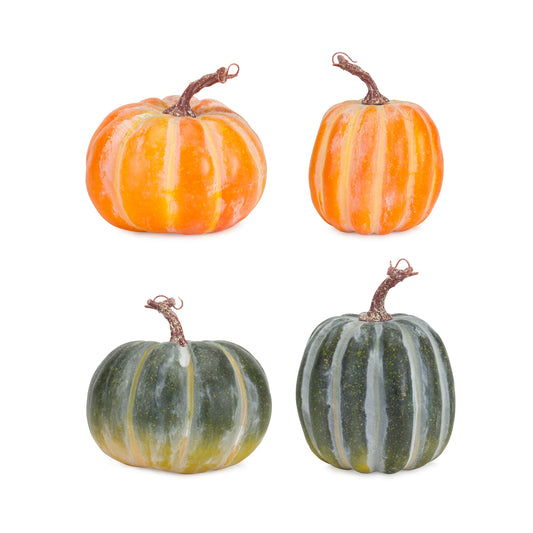 Pumpkin (Set Of 4) 5.5"H, 5.5"H, 6.75"H, 6.75"H Foam