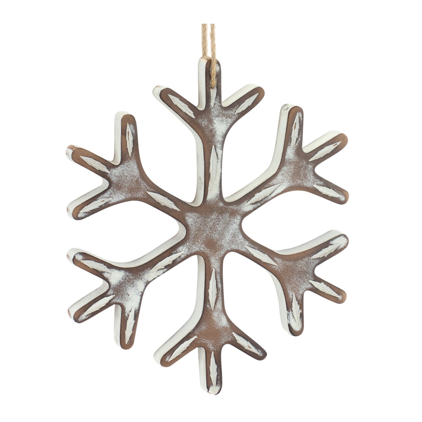 Snowflake Ornament (Set Of 12) 7"H, 9.25"H Mdf