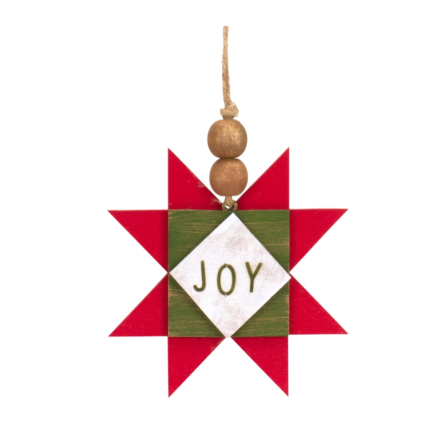 Joy And Peace Star Ornament (Set Of 12) 5.5"H Mdf