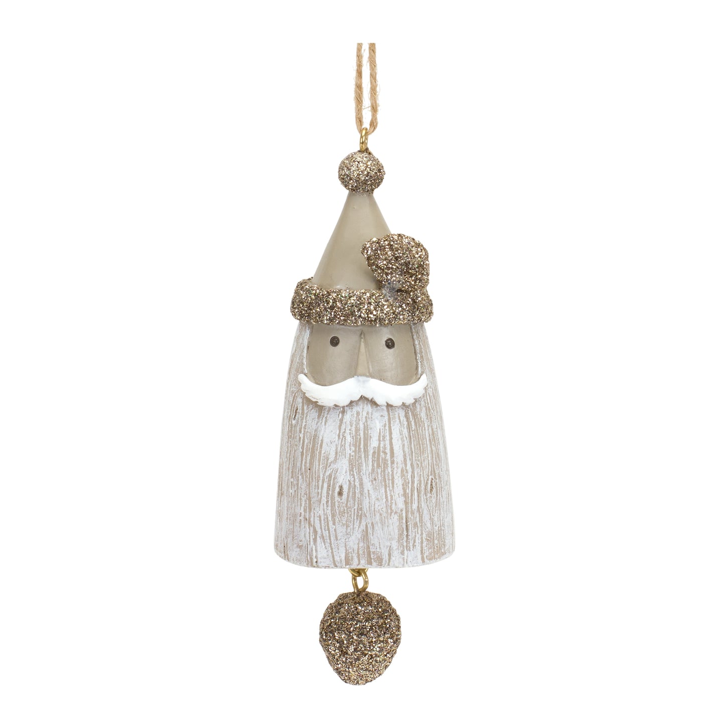 Santa/Snowman/Deer Bell Ornament (Set Of 6) 4.25"H, 4.25"H, 5"H Resin